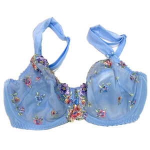 Prima Donna - Blue Lace underwire Full Cup Bra size 32 UK, EU 70, FR 85 D